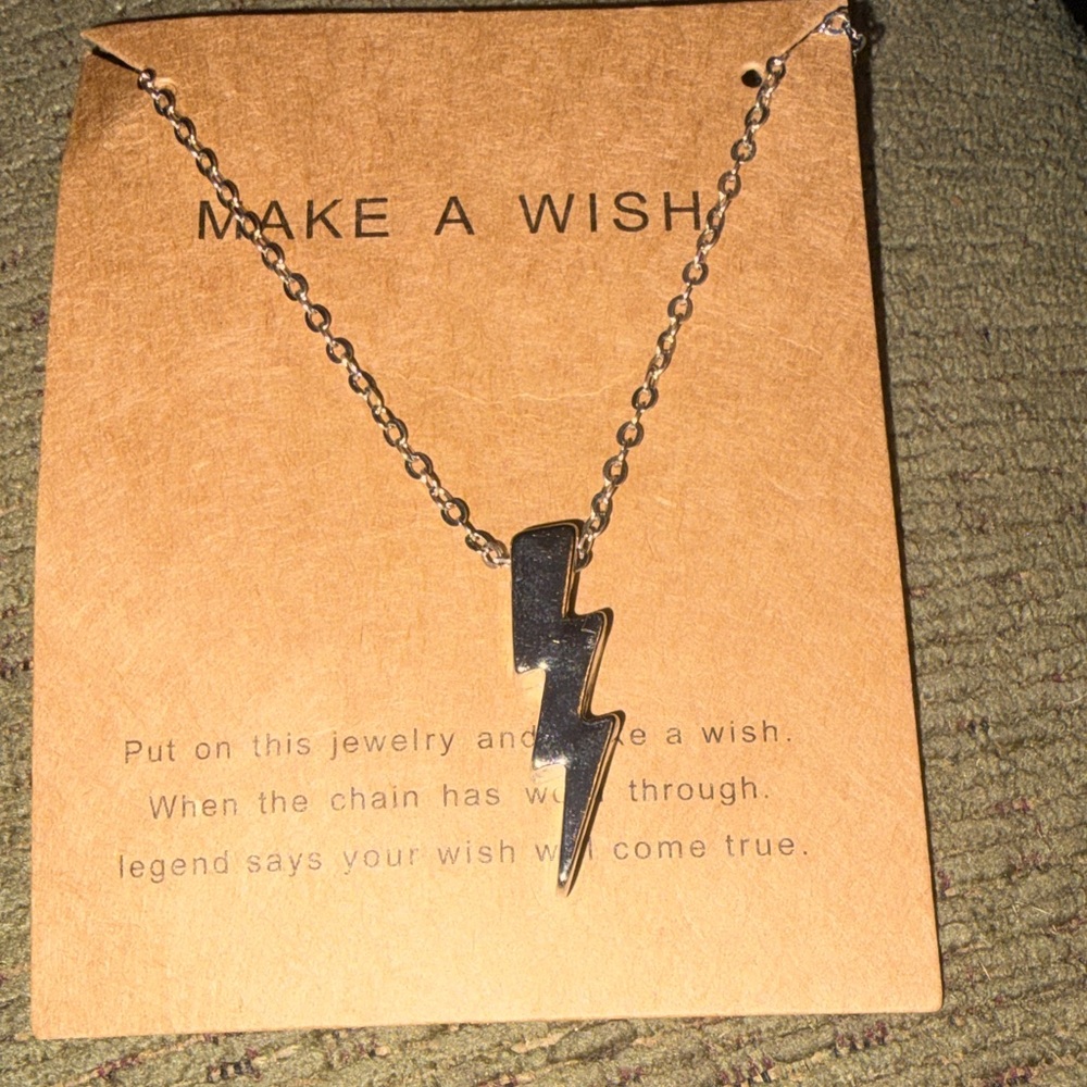 Silver Lightning Bolt Necklace